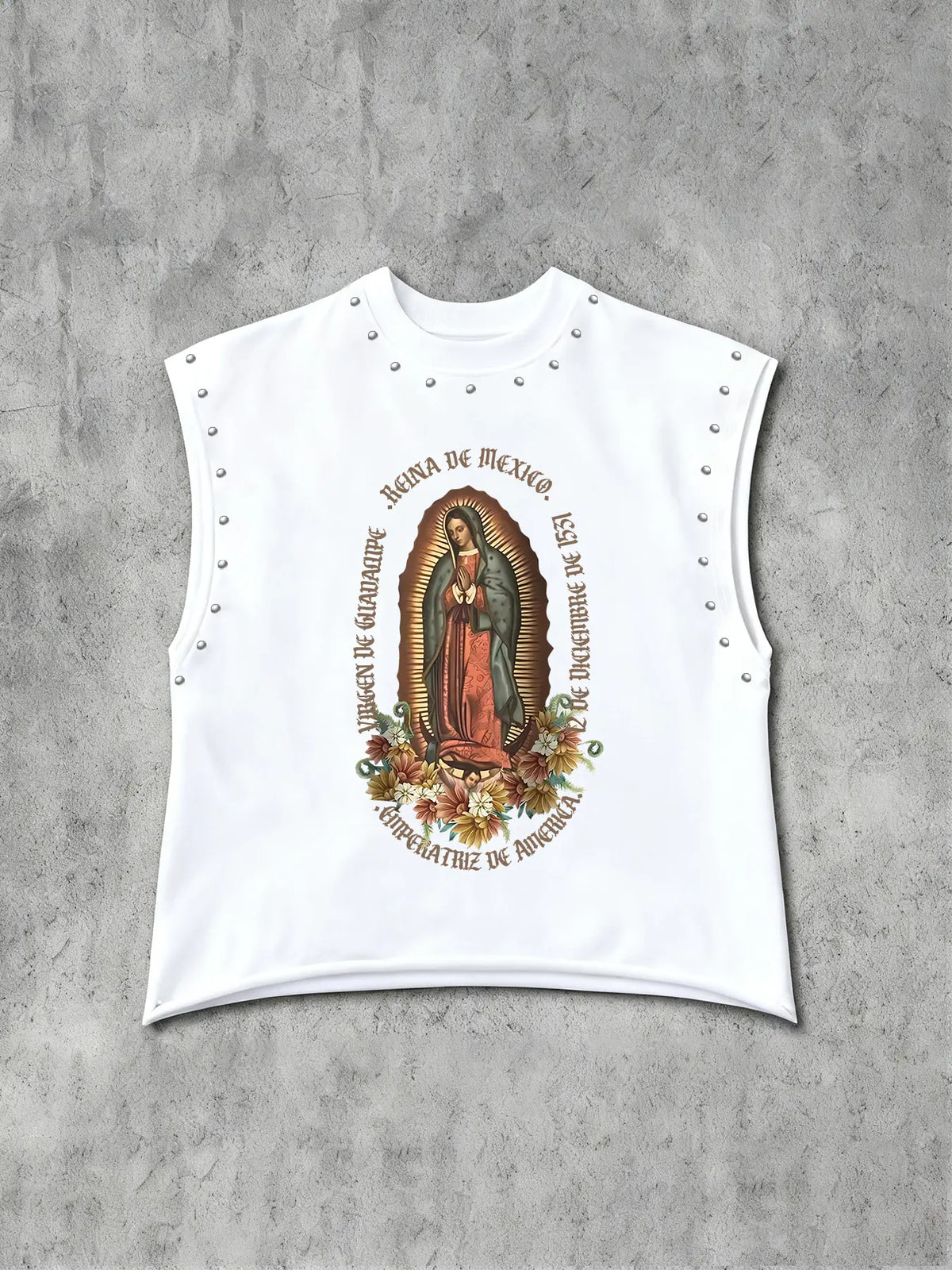 Unisex Vintage Sleeveless Vest, Virgin Mary Print, Loose Casual Sleeveless Top, vest tops, Daily Wear, Men's All-Season Clothing, Gamis, menswear