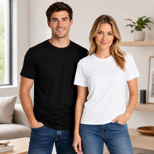 Men's 12-Pack Aesthetic Soft Vintage T Shirts - Unisex Round Neck Cotton Graphic Tops, Blank Drop Shoulder Short Sleeve Streetwear, Loose Oversized Tee (6 Black + 6 White, No Extra Add-ons)