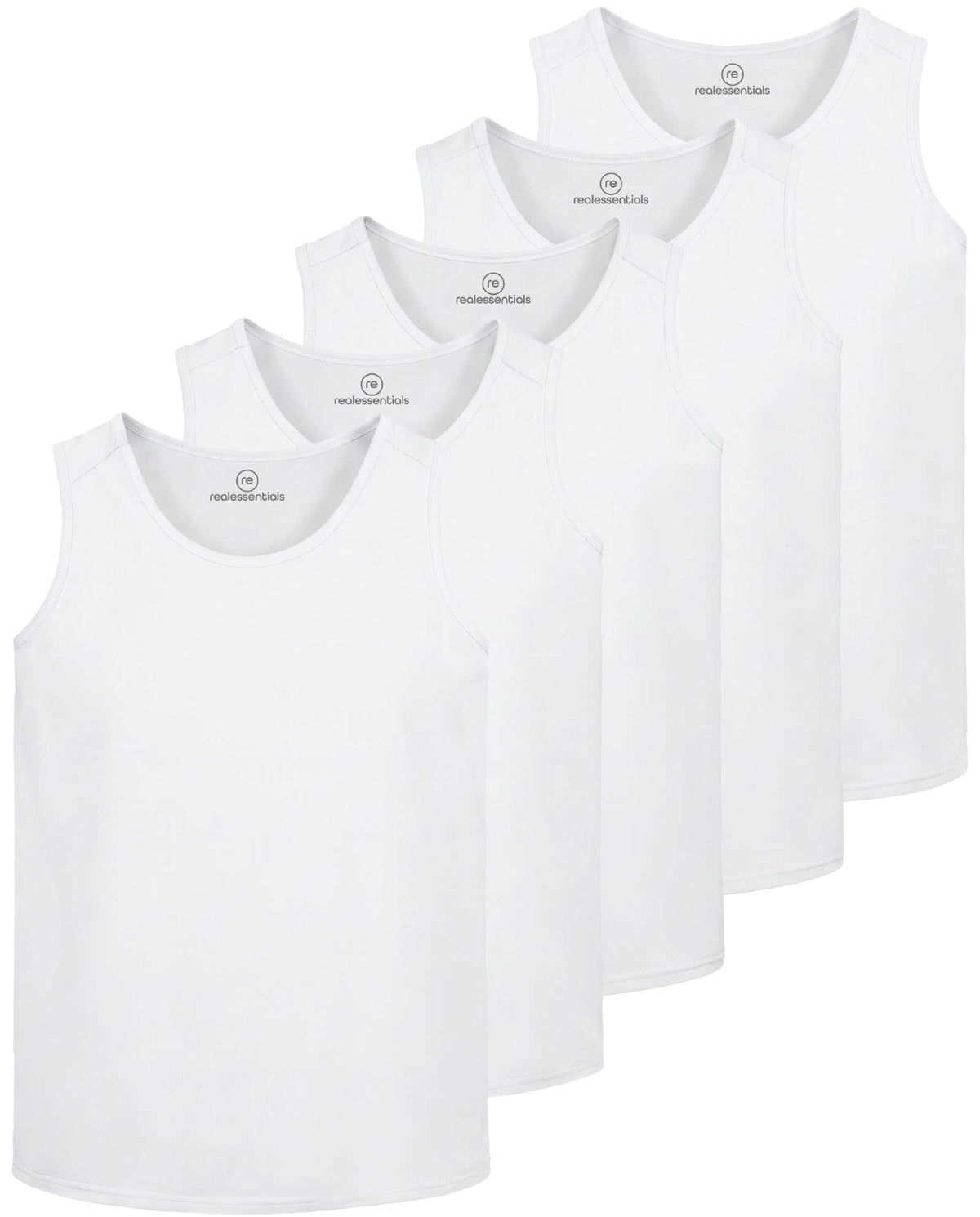 5 Pack Men's Dry Fit Muscle Tank Tops Sleeveless Gym Workout Undershirt Tee