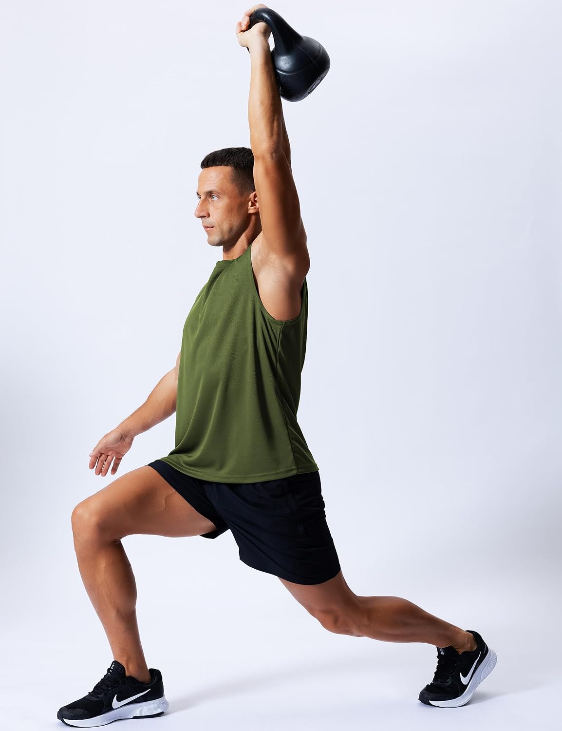 Men's 5 Pack Athletic Tank Tops Quick Dry Workout Shirts Breathable Gym Sleeveless Muscle Shirts for Men