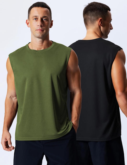 Men's 5 Pack Athletic Tank Tops Quick Dry Workout Shirts Breathable Gym Sleeveless Muscle Shirts for Men