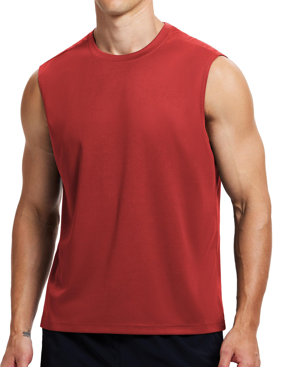 Mens Workout Tank Tops Quick Dry Sleeveless Running Shirts Gym Muscle Bodybuilding Shirts for Men