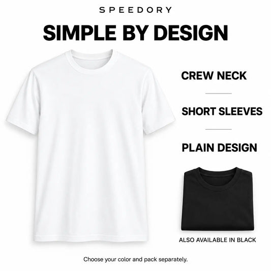 Men's 3/6/10-Pack 100% Cotton Crew Neck Short Sleeve Tshirts - Unisex Pure White Blank Top, Personalized Custom Printing Garment, Comfortable Apparel for Daily Wear & Gym,back to school,back to school shopping Menswear Streetwear