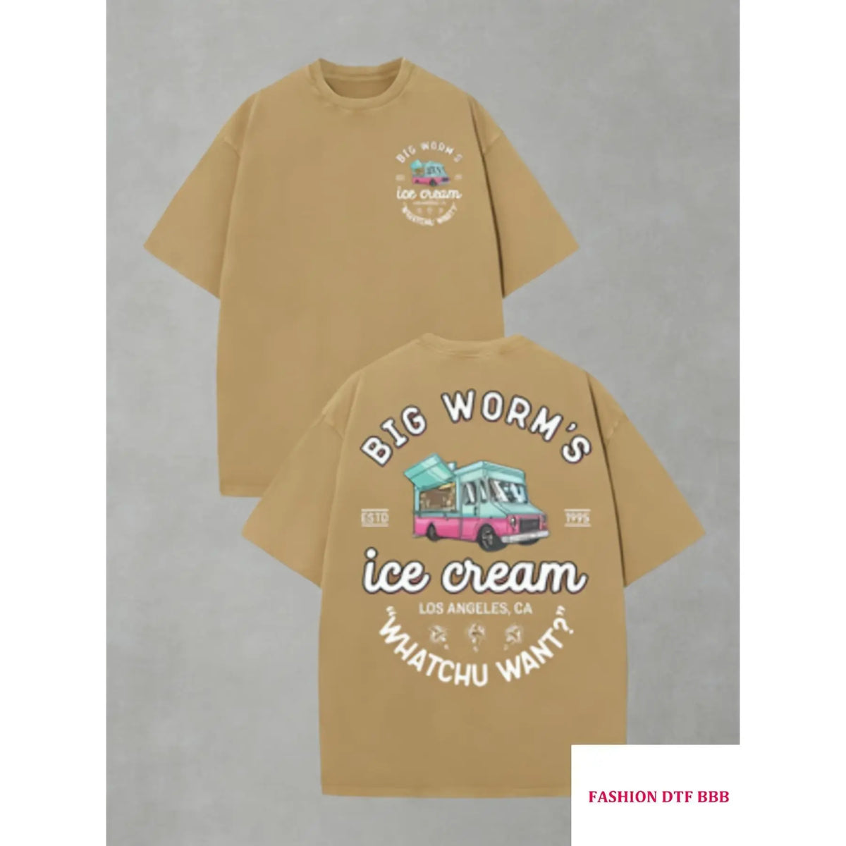 90S Movie "Big Bug Ice Cream" Pattern Men'S Crew Neck Short Sleeve T-Shirt - Retro Pop Culture Style, Perfect for Movie Night And Streetwear | Men'S T-Shirts, Printed T-Shirts, 90S Fashion, Movie Fan Gifts