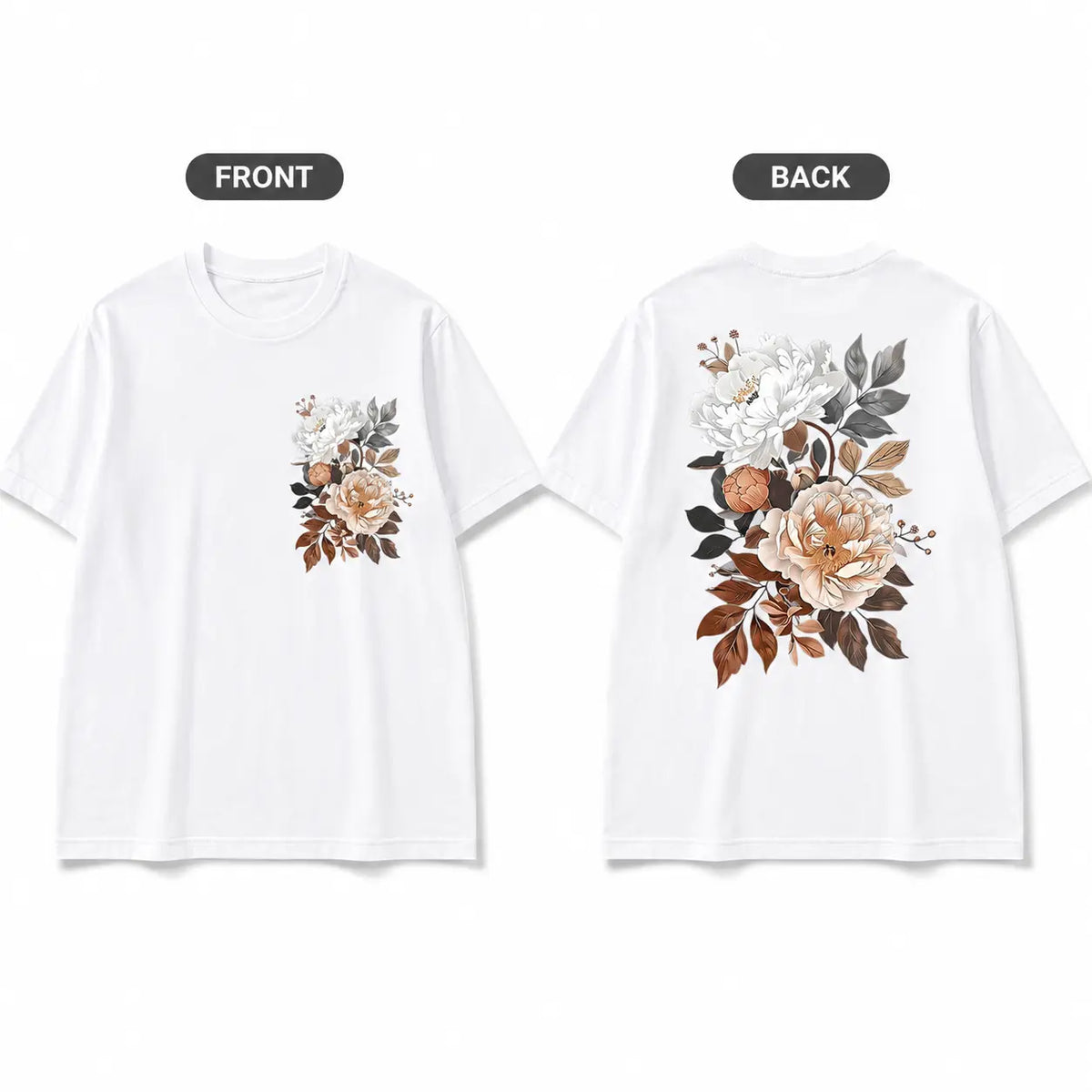 Women's Loose-Fit Short-Sleeve Polyester T-Shirt - Y2K Style Cartoon Floral Print Round Neck Top, Spring/Summer Everyday Soft Casual Tee with Breathable Fabric