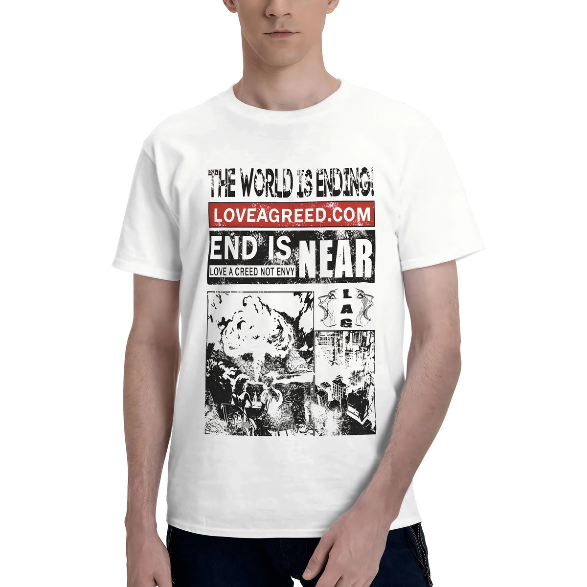 Women's Casual Cotton Graphic T-Shirt - Short Sleeve, Round Neck, Soft Stretch Textured Fabric, Breathable Pure Cotton Piece, Retro Streetwear Daily Top with Newspaper Graffiti Manifesto