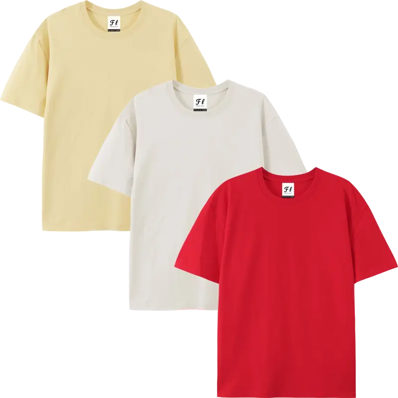 Men's 3-Pack Oversized 230GSM 100% Cotton Classic T-Shirts, Smooth Round Neck Short-Sleeve Heavyweight Plain Menswear Tops for Streetwear, Casual Mens Clothing,summerwins,father'sdaygifts,back to school,back to school shopping