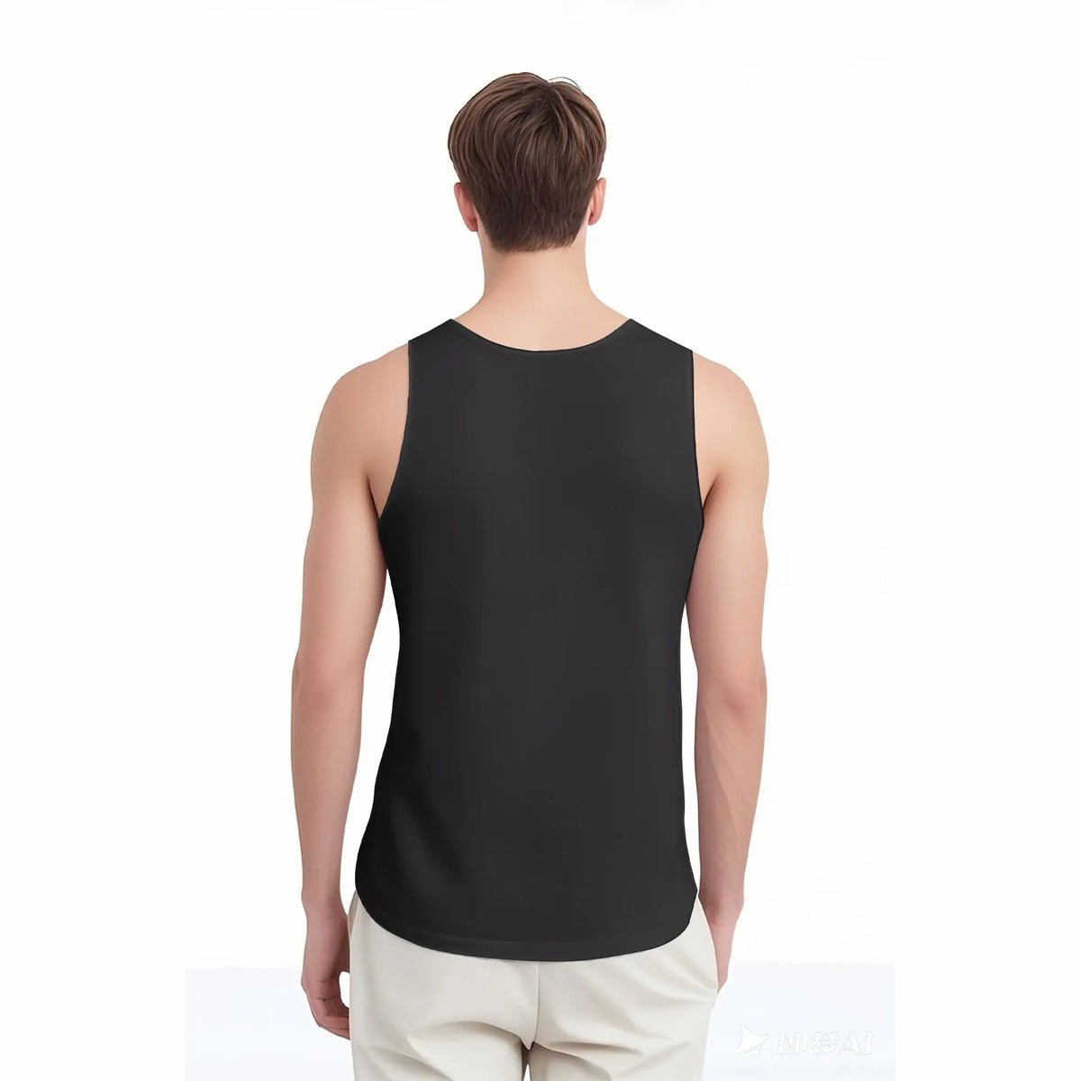 Men's Plain Scoop Neck Sleeveless Menswear Vest - Standard Size, Vintage Coconut Tropical Style, Easy to Maintain, Versatile Layering Piece That Complements Various Outfits with Jeans
