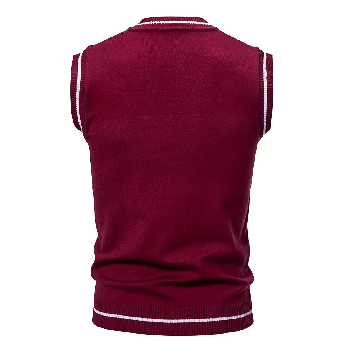 New Men'S Vest with a Twisted Knit Design Casual Fabric