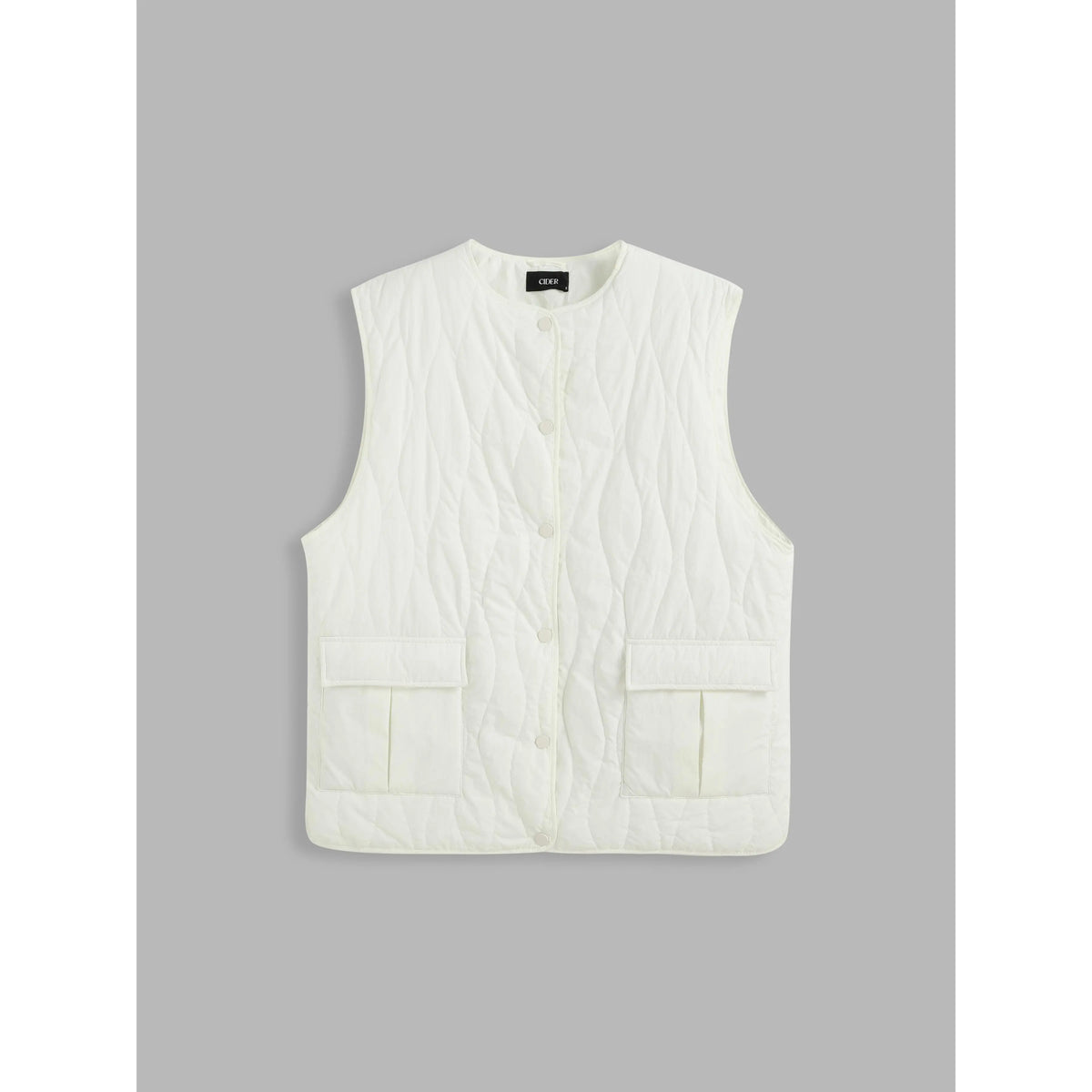 Cider [size 4-10] Round Neck Geometric Puffer Vest
