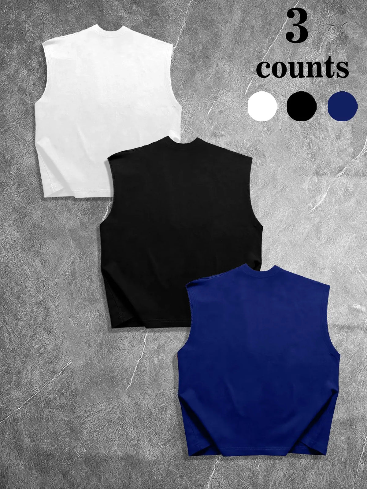 Summer Unisex Casual Vest Set, Asymmetrical Graphic Design, Sleeveless Top, Multiple Colors Available, Perfect for Daily Wear