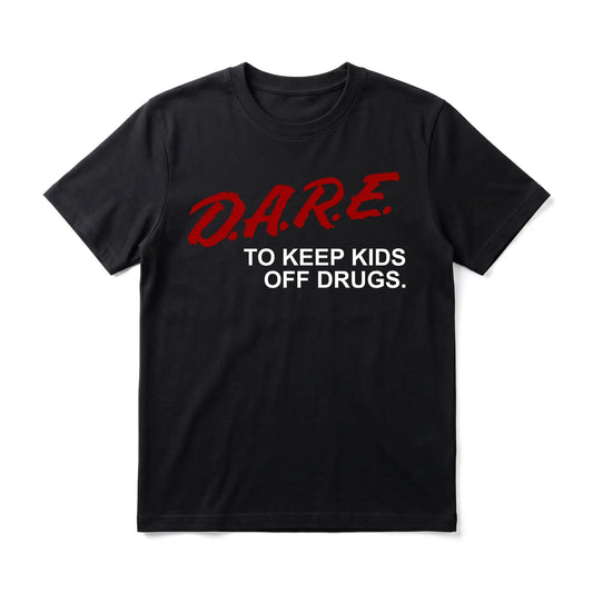 Men's 100% Cotton Short-Sleeve Anti-Drug Awareness T-Shirt - Crew Neck, Bold Text Graphic Print, Breathable Regular Fit Casual Fashion Streetwear Top, 4XL, Gift for Men & Friends, All-Season Daily Wear