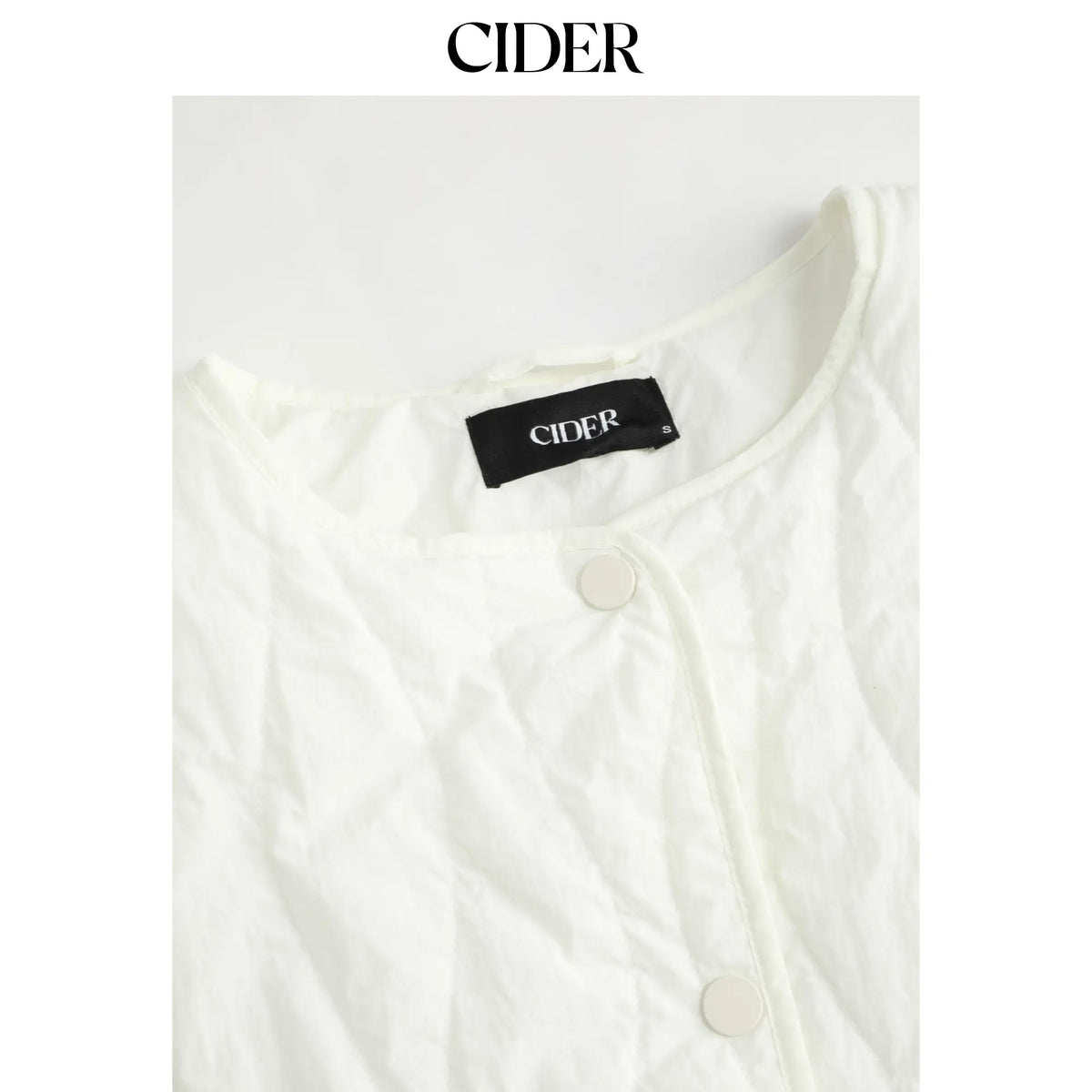 Cider [size 4-10] Round Neck Geometric Puffer Vest