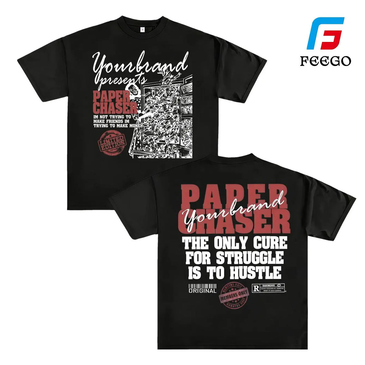 Y2K Graphic "Paper Chaser" Personalize Printed Tshirt Casual Cotton christian y2k harajuku letter, Tops, Letters Print Tee