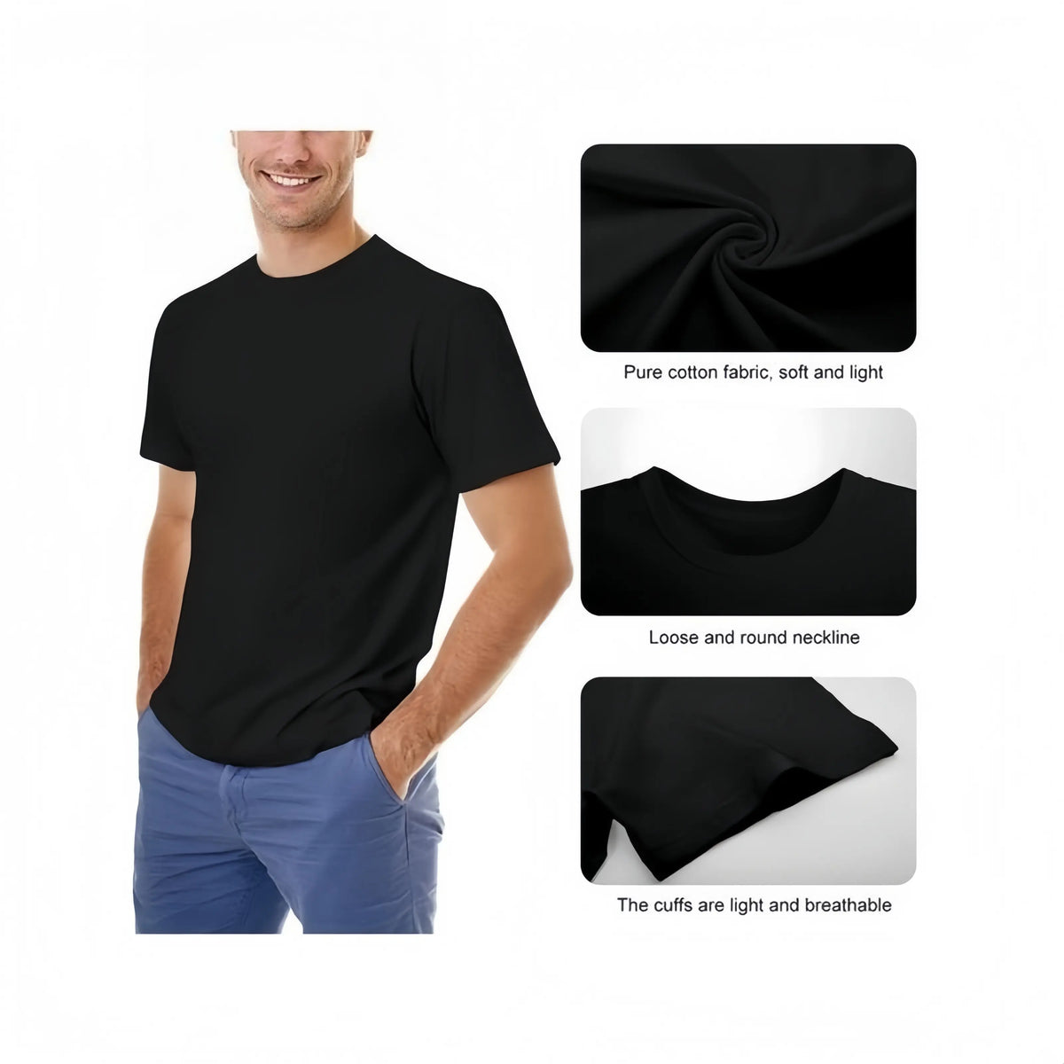Men's Funny Graphic Tee, Sarcastic Printed Cotton Tops, Short Sleeve Round Neck Streetwear Shirt, Menswear, Cool Guys Gifts, Soft