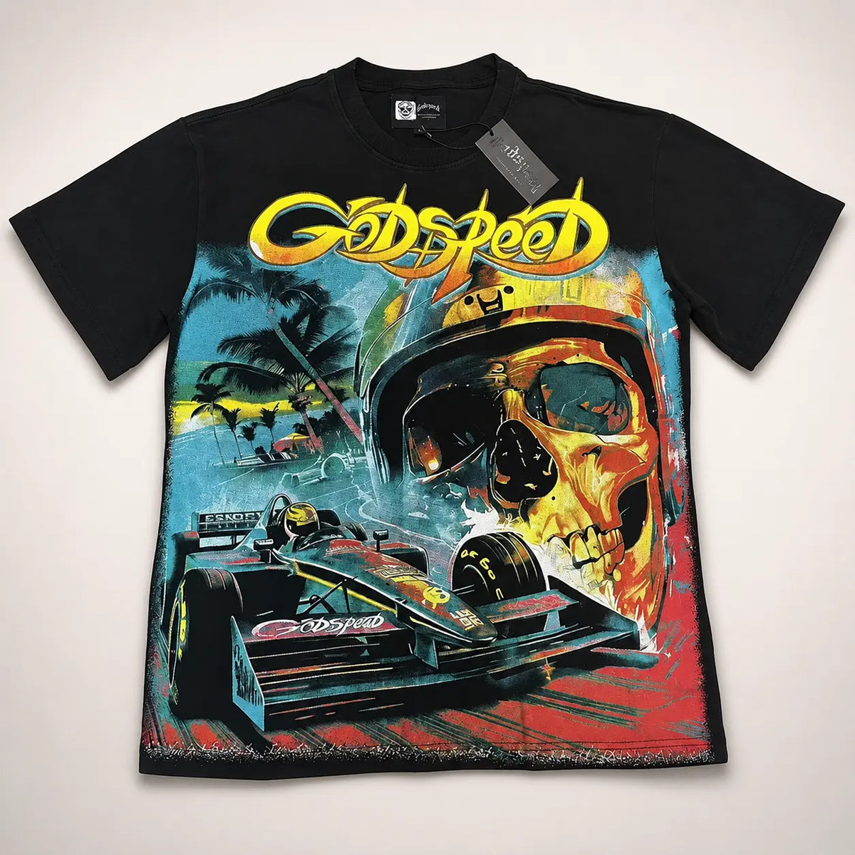 Y2K GODSPEED Professional Certified Racist Racing T-Shirt Men's Women Fashion Vintage T-shirts 100% Cotton Oversized T Shirts