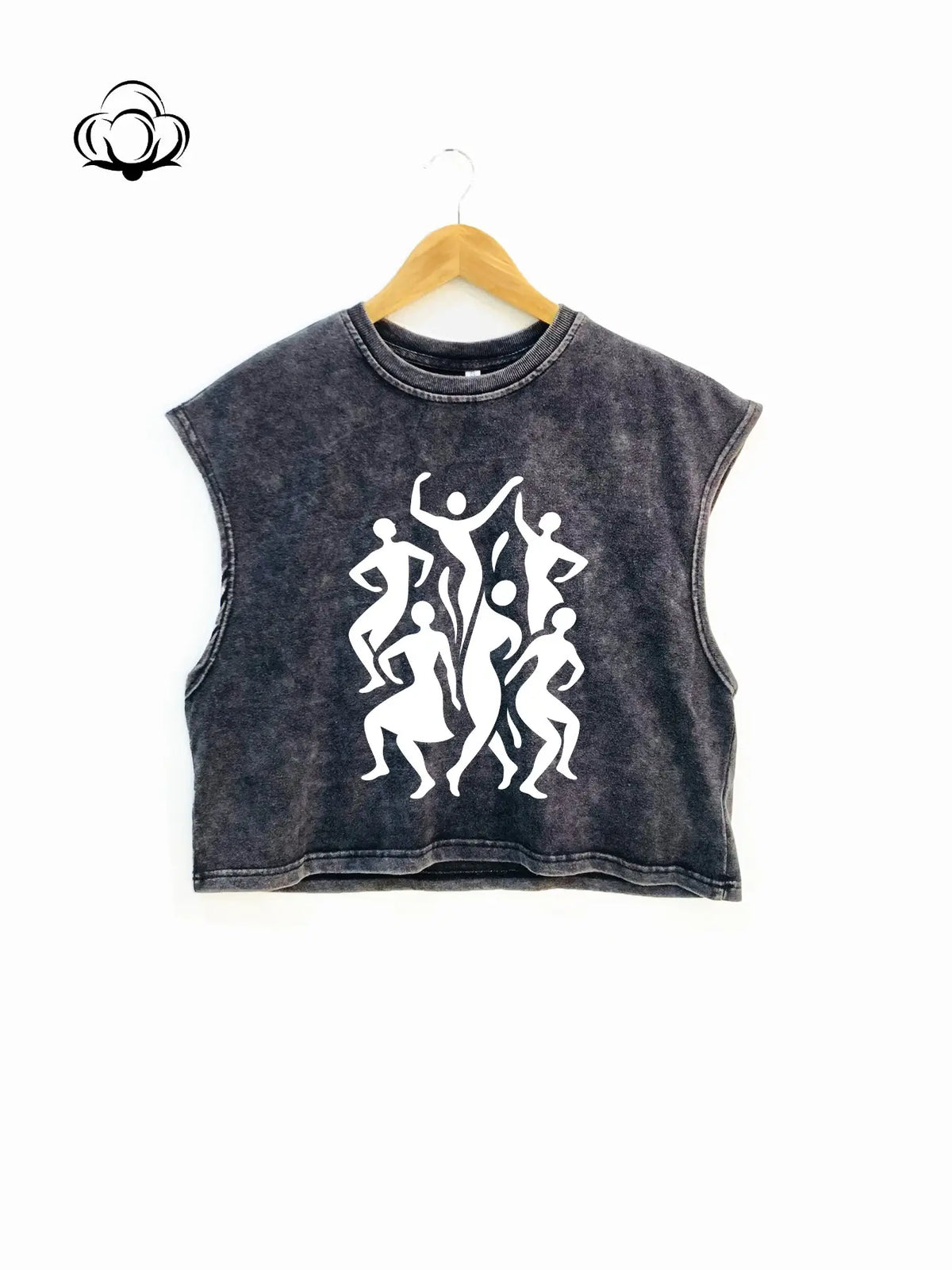 Men Women Sleeveless Cotton Vest Top Loose Fit Round Neck Abstract Animal Print Fashion Casual Streetwear All Seasons
