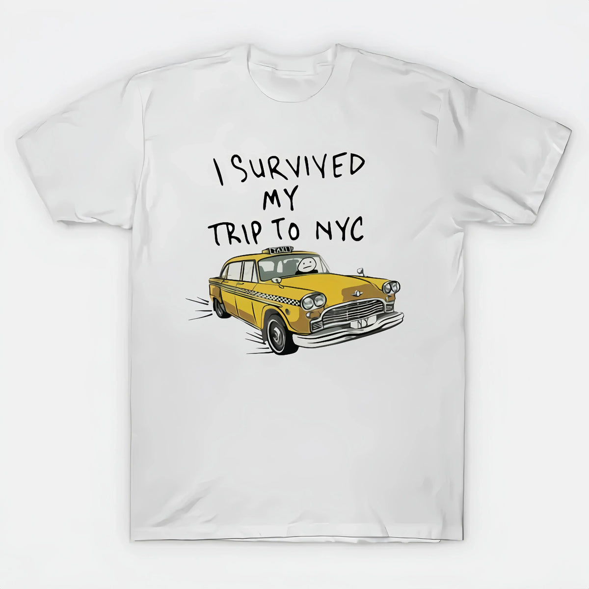 Tom I Survived My Trip To NYC White T-Shirt Size S-4X Casual