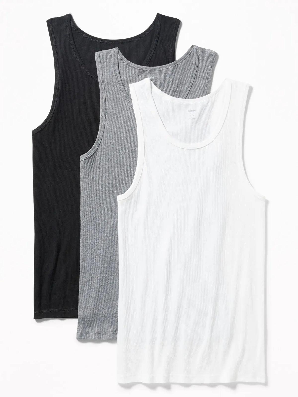 Old Navy Men's Go-Dry Rib-Knit Tank Tops 3-Pack