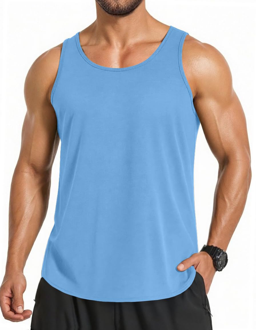 COOFANDY Men's 3 Pack Quick Dry Workout Tank Top Gym Muscle Tee Fitness Bodybuilding Sleeveless T Shirt