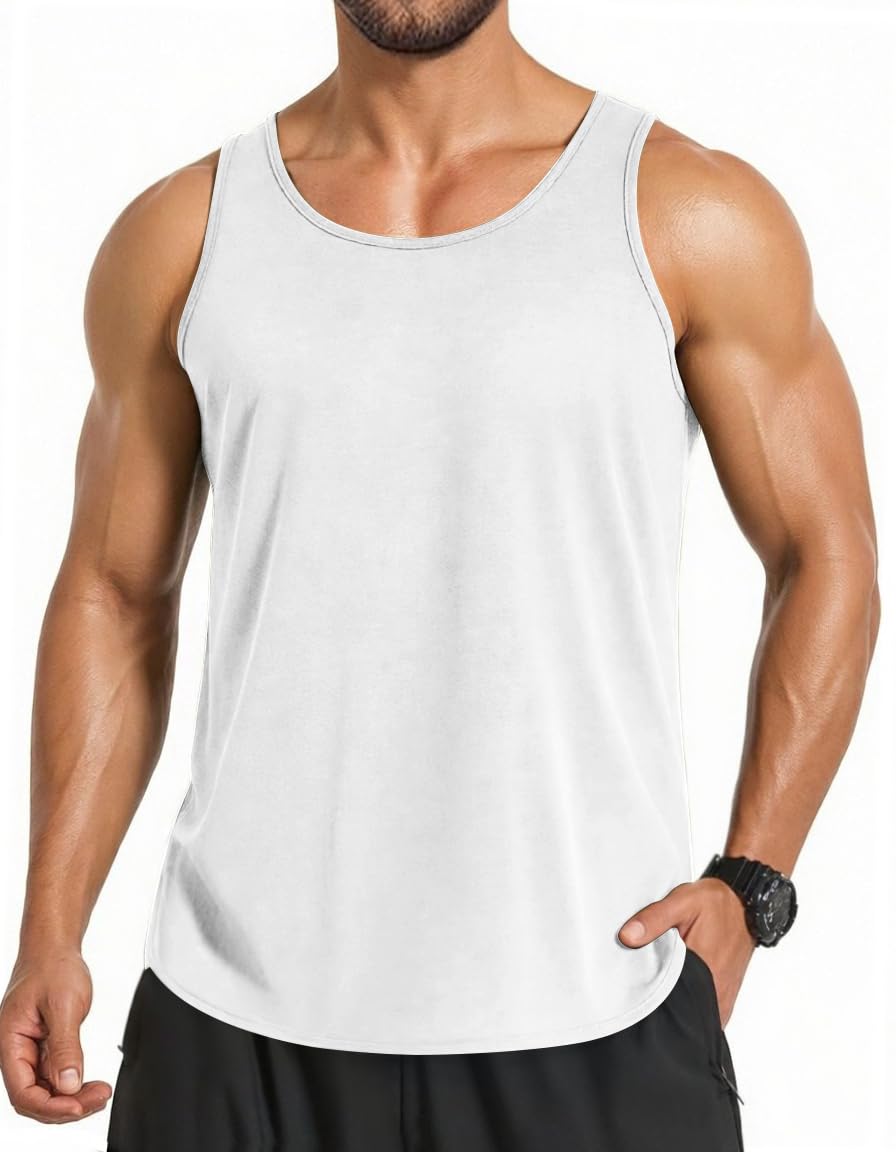 COOFANDY Men's 3 Pack Quick Dry Workout Tank Top Gym Muscle Tee Fitness Bodybuilding Sleeveless T Shirt