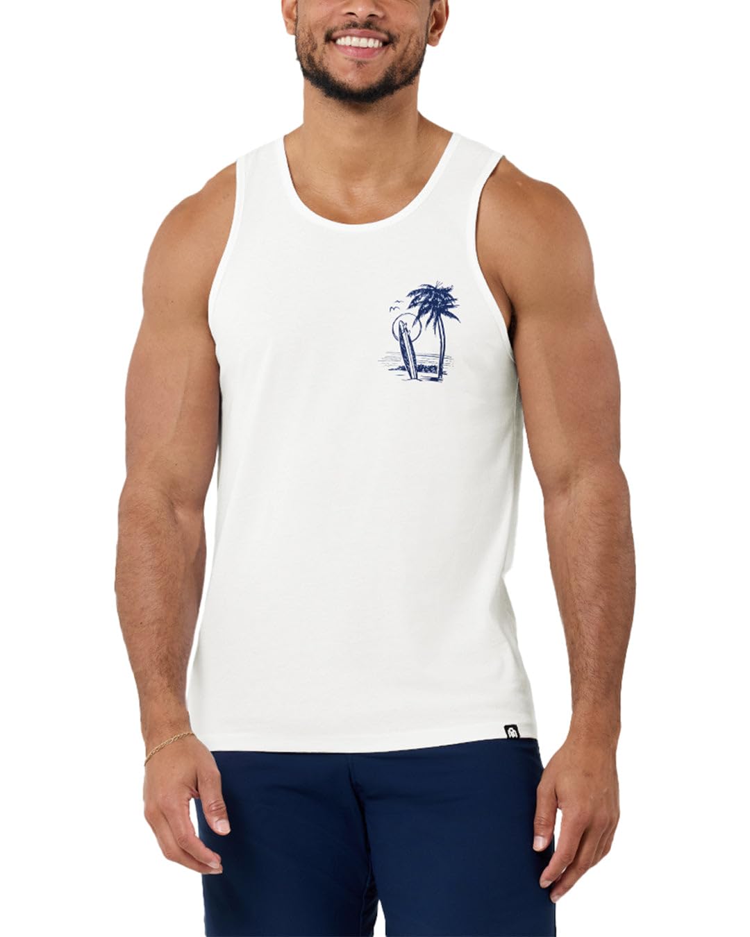 INTO THE AM Graphic Tank Tops for Men Cool Summer Beach Muscle Tanks S-2XL