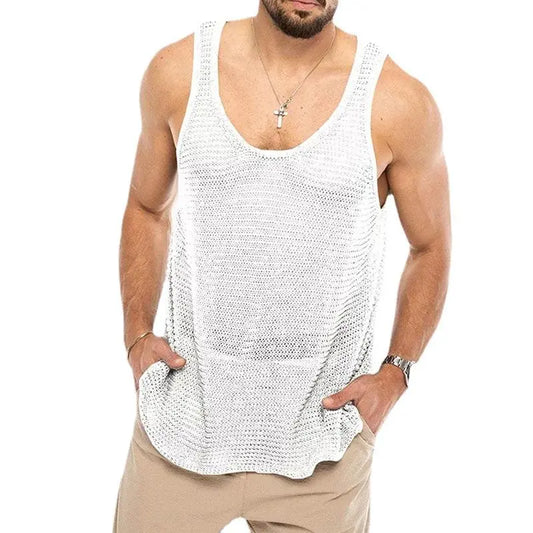 Men's Summer Loose Sleeveless Knitted Vest