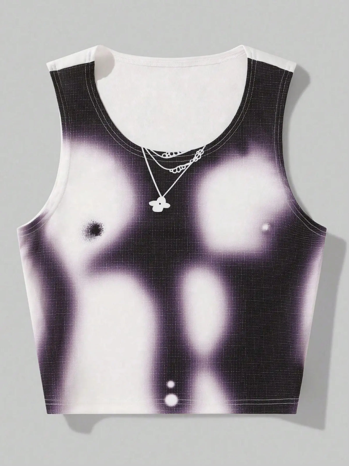 Unisex Retro Gradient Graphic Streetwear Vest, Slim-Fit Sleeveless Top, Casual All-Season Outerwear, Plain Surface Unlined Design, Casual Sleeveless Knitwear