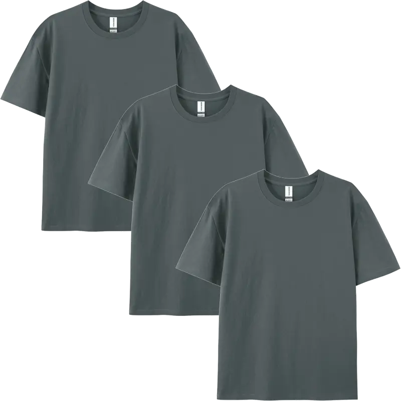 Men's 3-Pack Oversized 230GSM 100% Cotton Classic T-Shirts, Smooth Round Neck Short-Sleeve Heavyweight Plain Menswear Tops for Streetwear, Casual Mens Clothing,summerwins,father'sdaygifts,back to school,back to school shopping