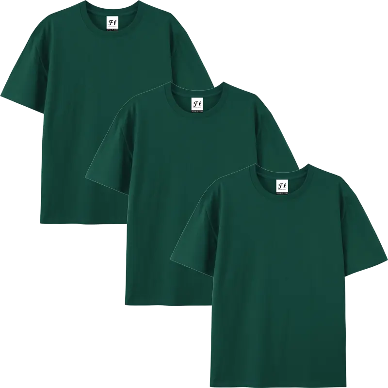 Men's 3-Pack Oversized 230GSM 100% Cotton Classic T-Shirts, Smooth Round Neck Short-Sleeve Heavyweight Plain Menswear Tops for Streetwear, Casual Mens Clothing,summerwins,father'sdaygifts,back to school,back to school shopping