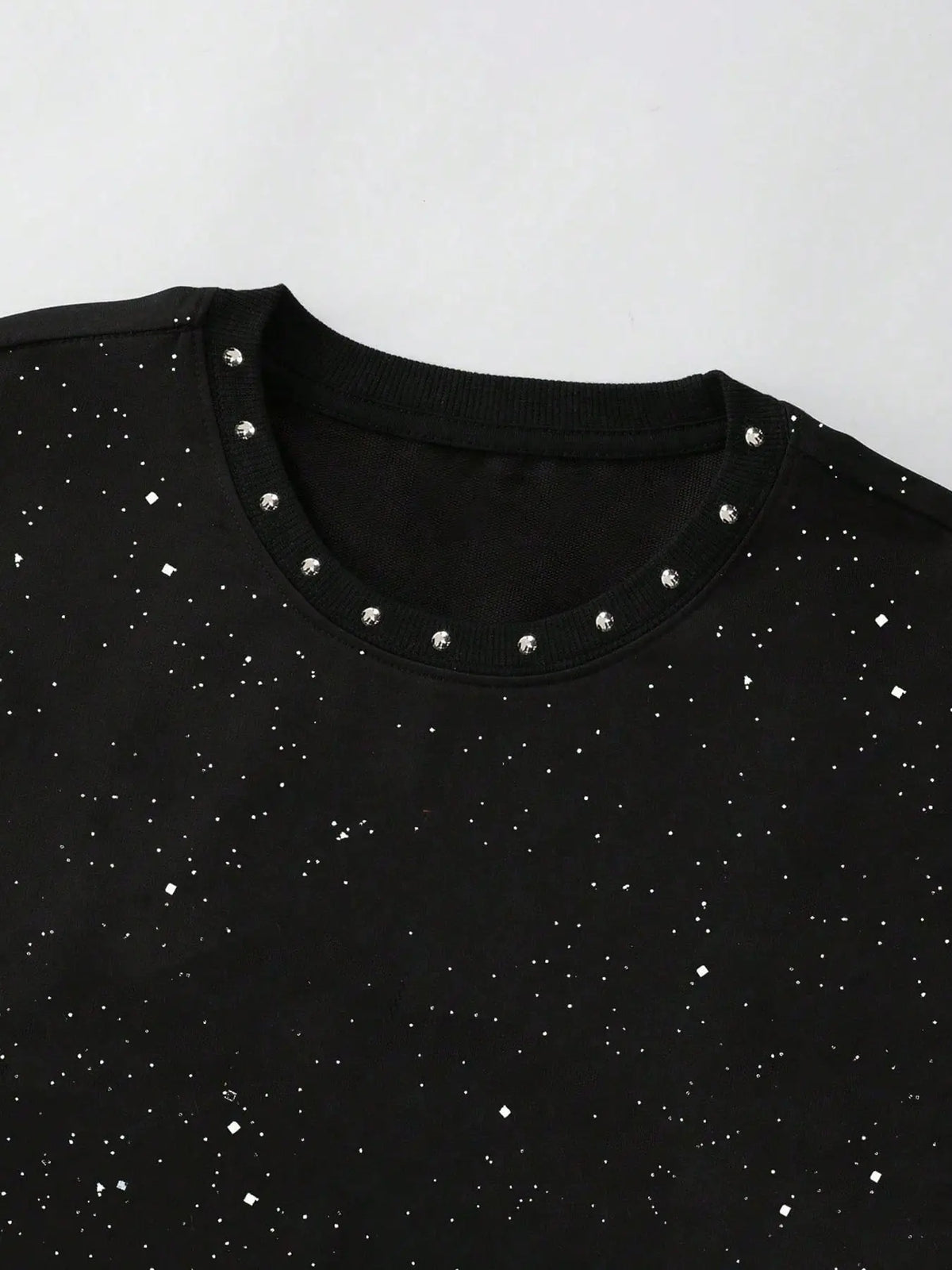 Men's Round Neck Vest, Rhinestone Print, Casual Short Sleeve, Slim Fit, Geometric Pattern, All Seasons, Outdoor & Party Wear