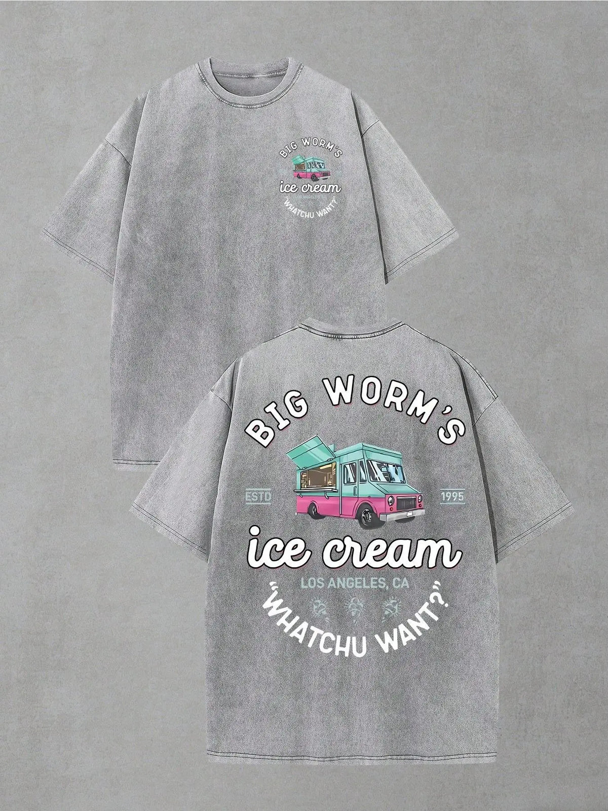90S Movie "Big Bug Ice Cream" Pattern Men'S Crew Neck Short Sleeve T-Shirt - Retro Pop Culture Style, Perfect for Movie Night And Streetwear | Men'S T-Shirts, Printed T-Shirts, 90S Fashion, Movie Fan Gifts