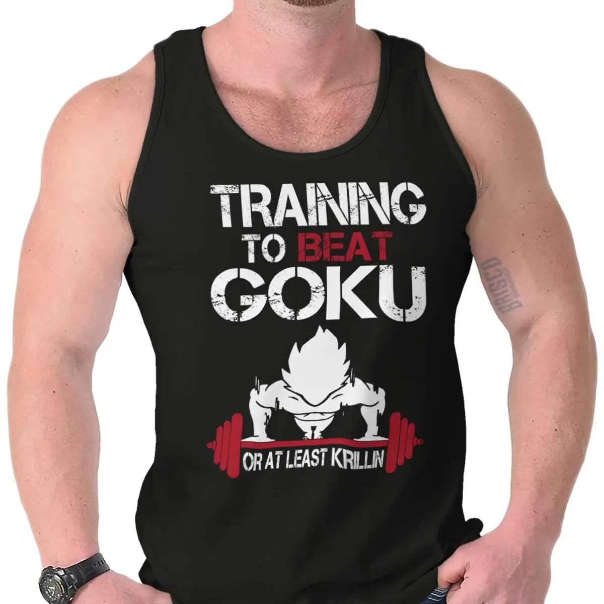 Training To Go Super Goku Anime TV Show Gift Mens Tank Top