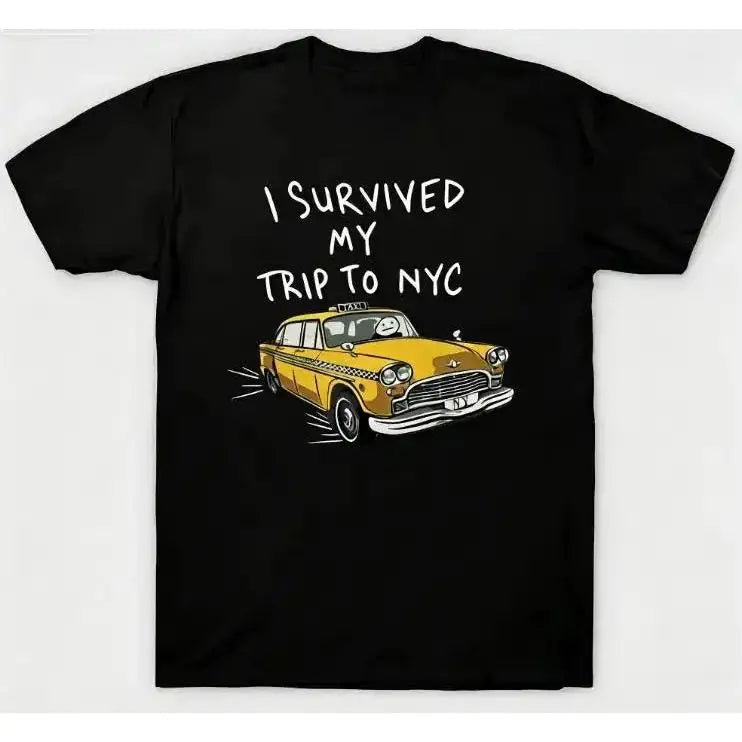 Tom I Survived My Trip To NYC White T-Shirt Size S-4X Casual