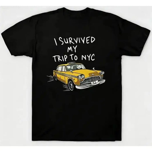 Tom I Survived My Trip To NYC White T-Shirt Size S-4X Casual