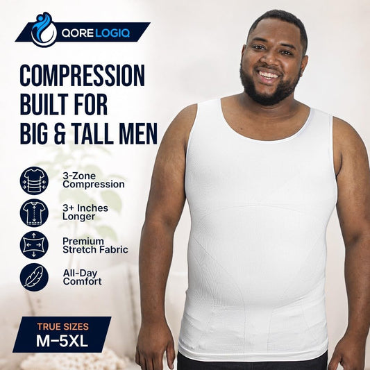 QORE LOGIQ Gynecomastia Compression Shirts for Men