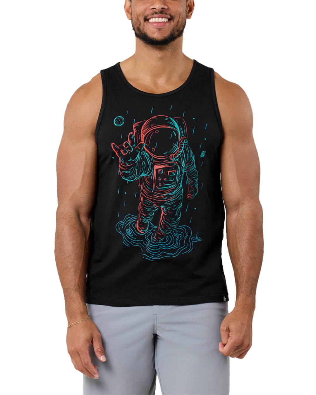 INTO THE AM Graphic Tank Tops for Men Cool Summer Beach Muscle Tanks S-2XL