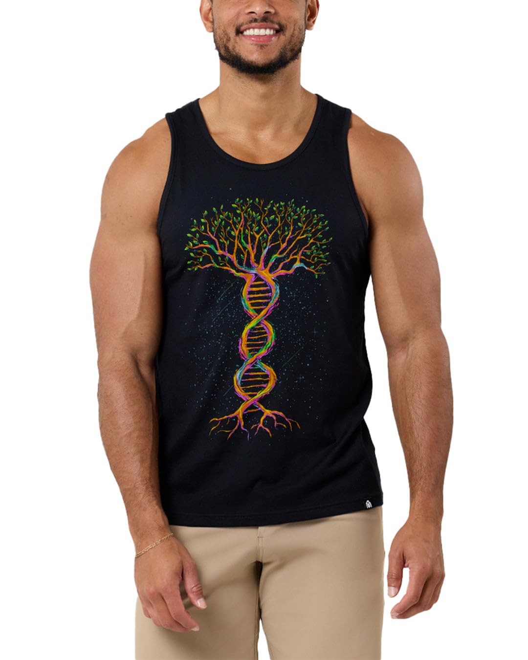 INTO THE AM Graphic Tank Tops for Men Cool Summer Beach Muscle Tanks S-2XL