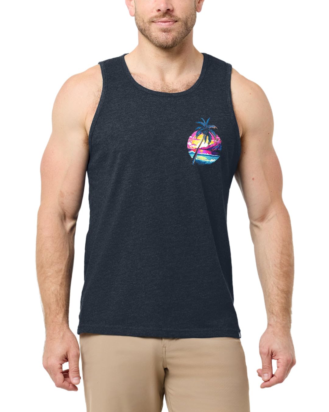 INTO THE AM Graphic Tank Tops for Men Cool Summer Beach Muscle Tanks S-2XL