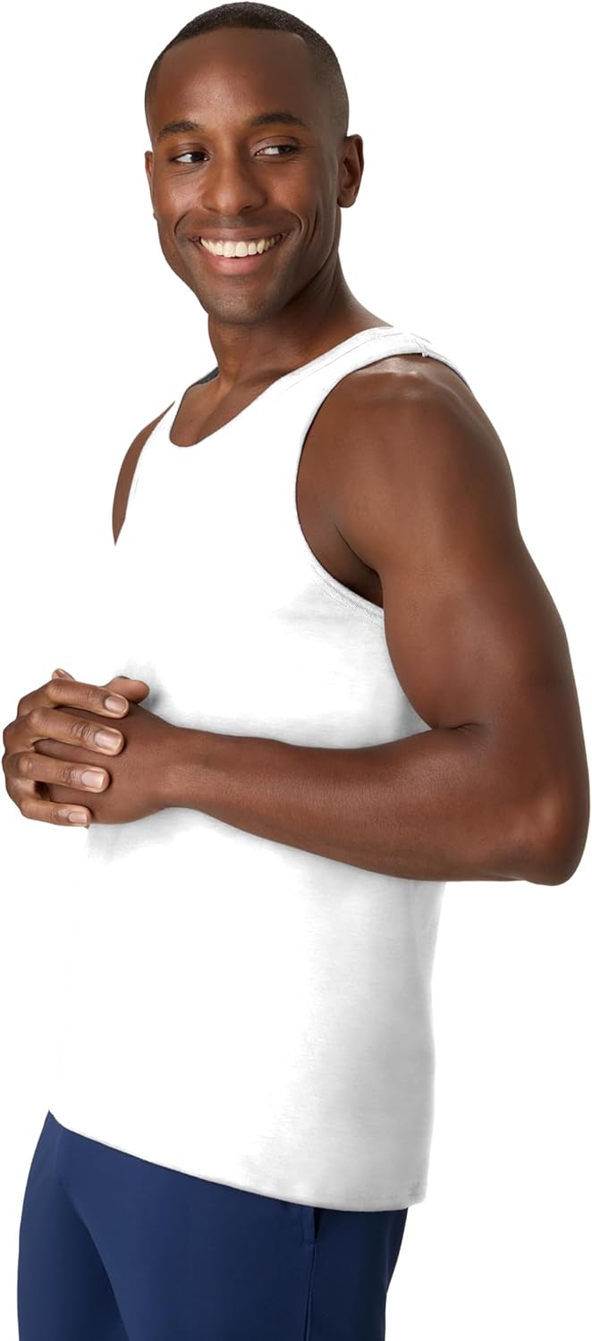 Hanes Men’s Performance Tank, X-Temp Moisture-Wicking Tank Top, Solid Colors, 2-Pack