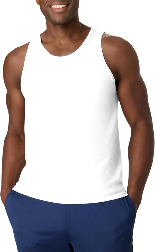 Hanes Men’s Performance Tank, X-Temp Moisture-Wicking Tank Top, Solid Colors, 2-Pack