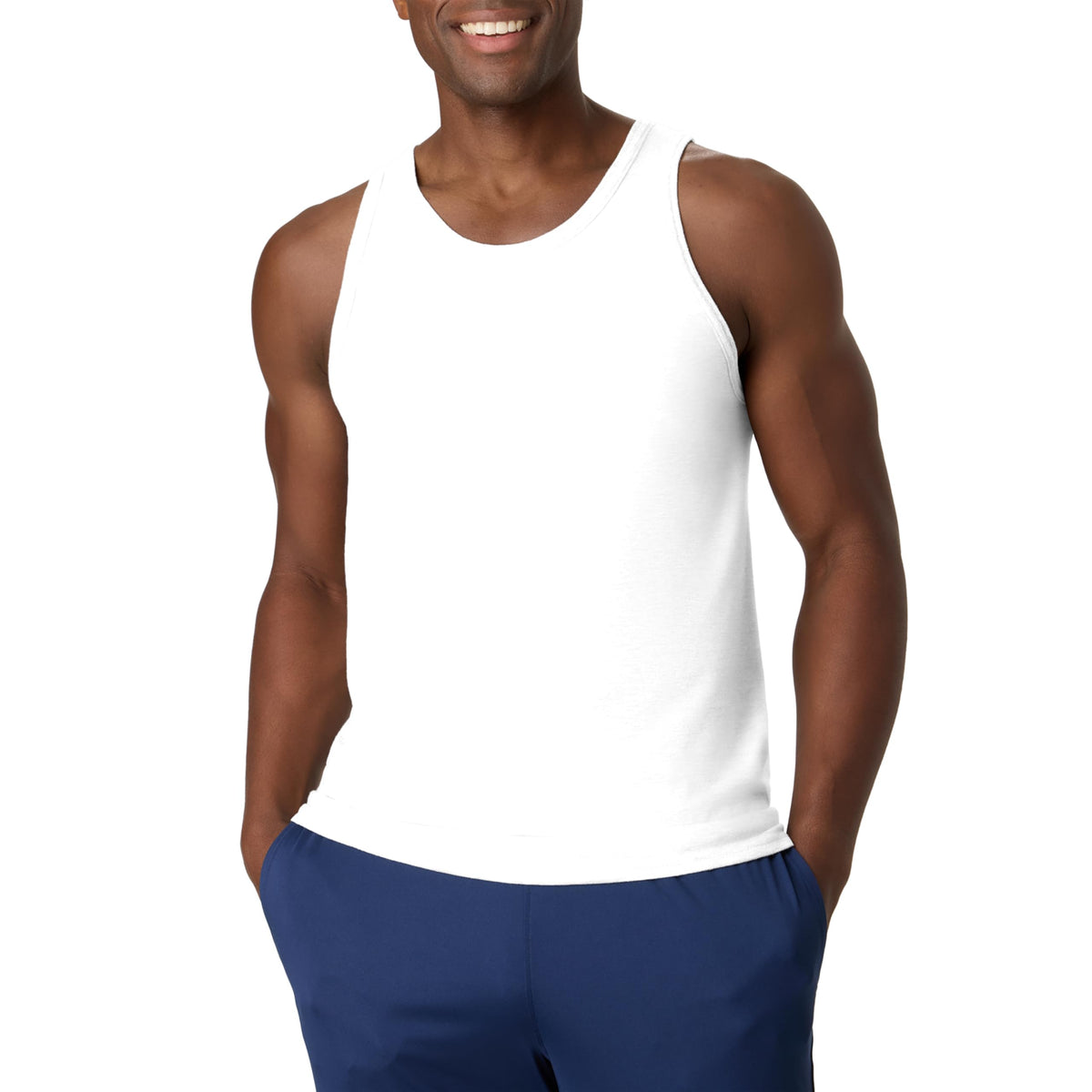 Hanes Men’s Performance Tank, X-Temp Moisture-Wicking Tank Top, Solid Colors, 2-Pack