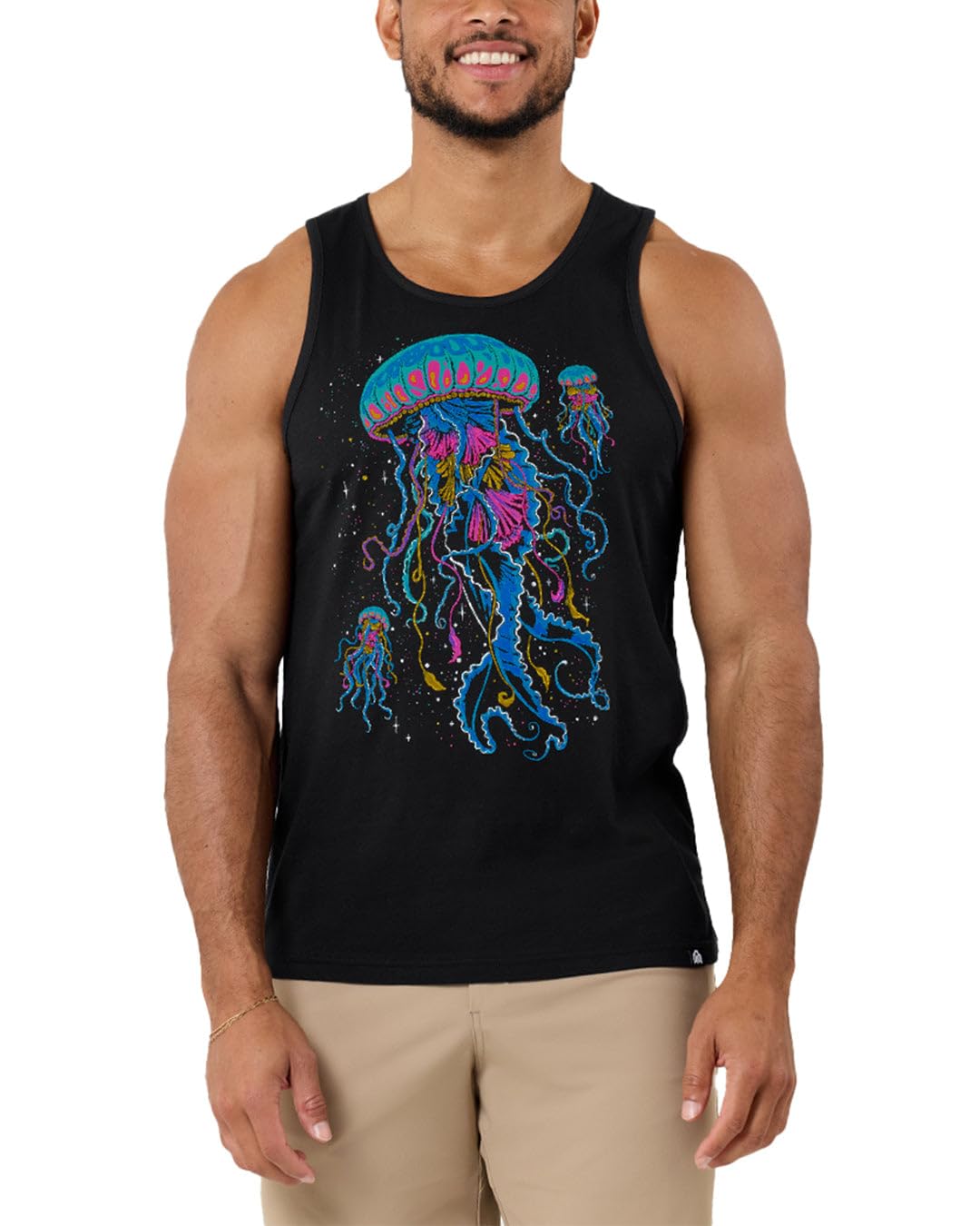 INTO THE AM Graphic Tank Tops for Men Cool Summer Beach Muscle Tanks S-2XL