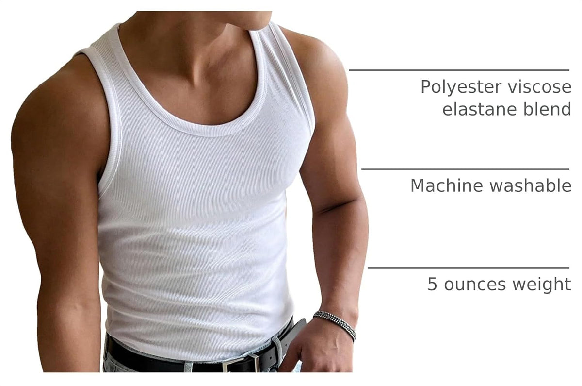 COZYEASE Men's Summer Sleeveless Tank Top Workout Gym Muscle Tank T Shirt