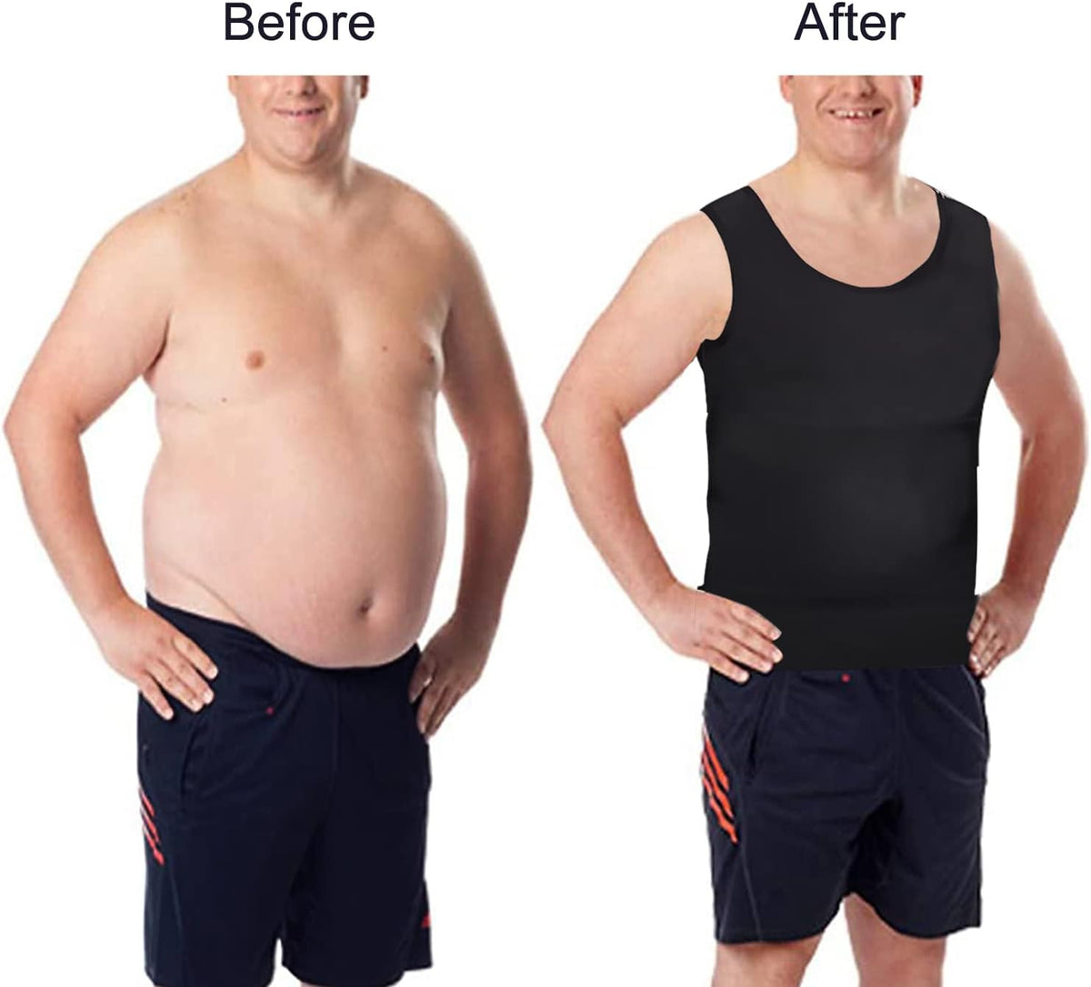 Lgtfy Mens Compression Shirt Slimming Shapewear Tank Top Workout Vest