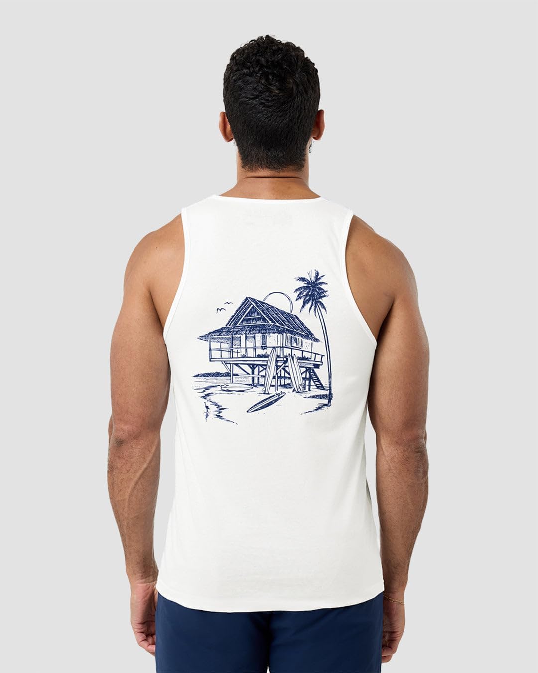 INTO THE AM Graphic Tank Tops for Men Cool Summer Beach Muscle Tanks S-2XL