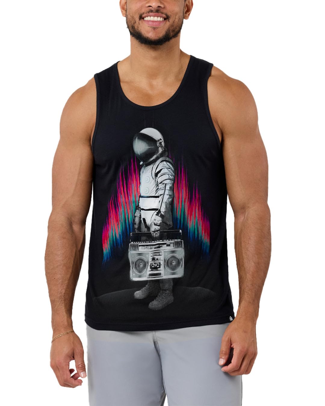 INTO THE AM Graphic Tank Tops for Men Cool Summer Beach Muscle Tanks S-2XL