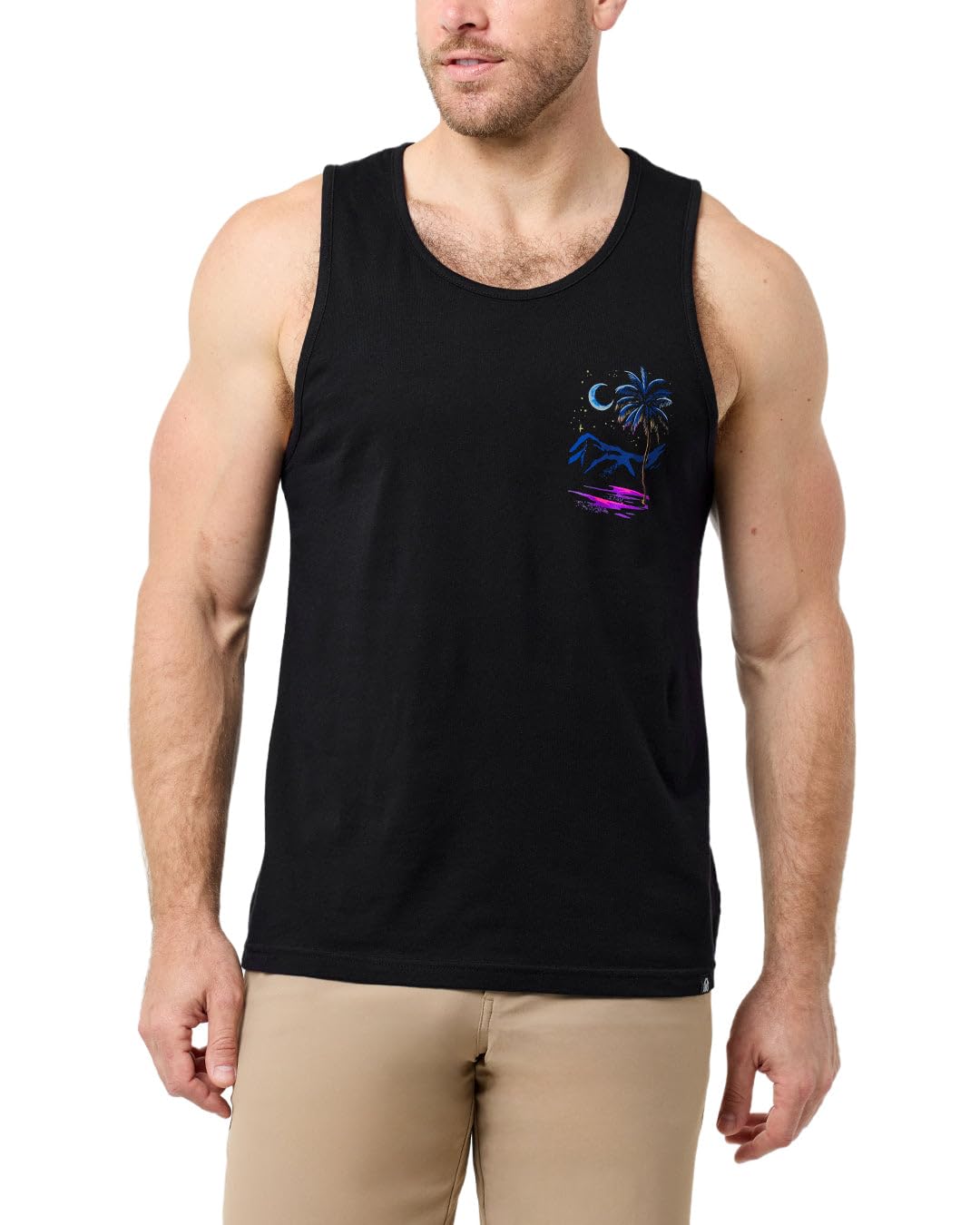 INTO THE AM Graphic Tank Tops for Men Cool Summer Beach Muscle Tanks S-2XL