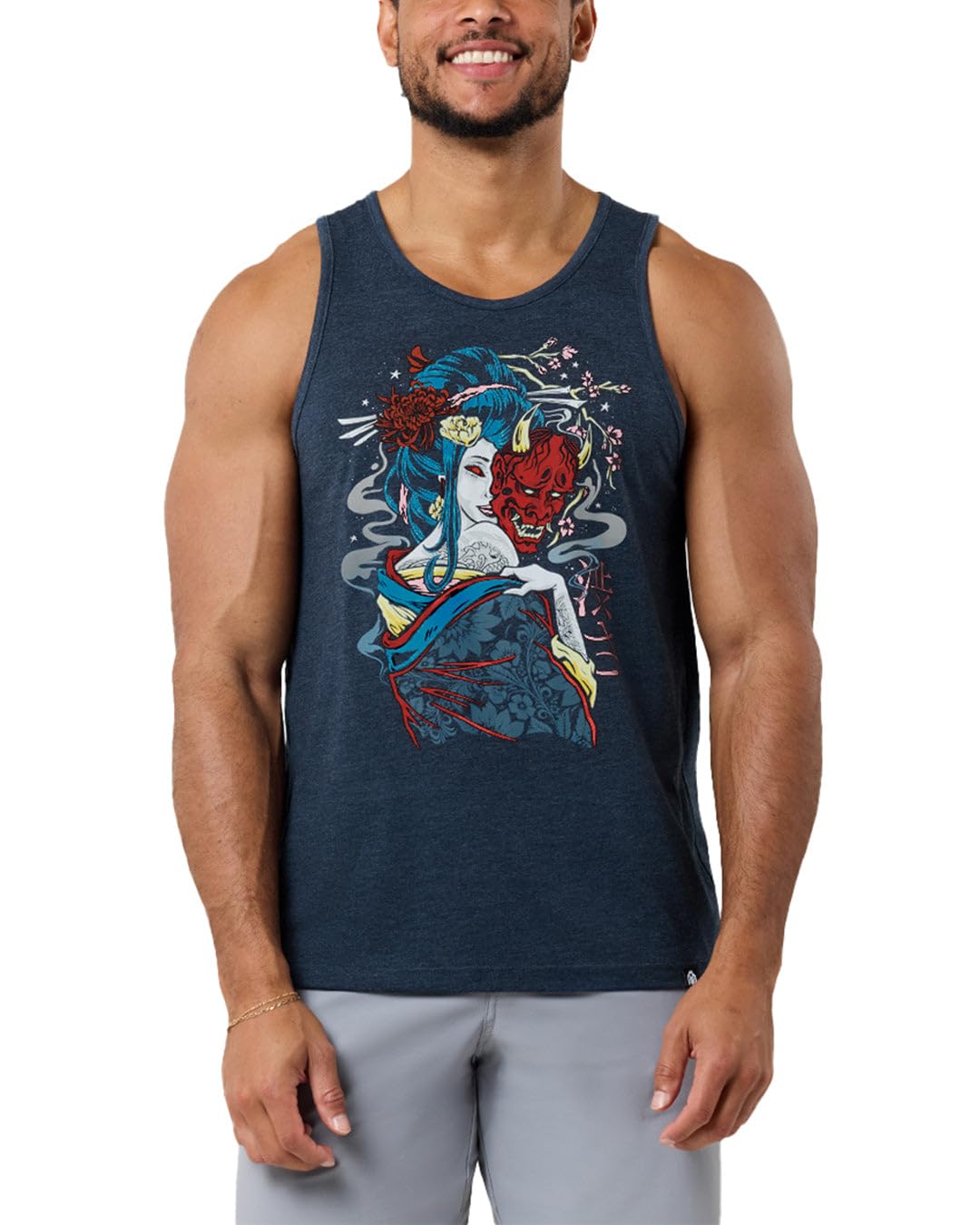 INTO THE AM Graphic Tank Tops for Men Cool Summer Beach Muscle Tanks S-2XL