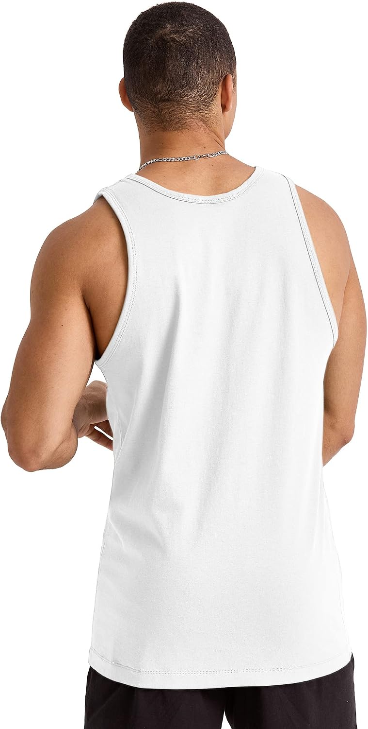 Hanes Men's Essentials Tank Top Pack, Midweight Cotton Tanks, Sleeveless Shirts, 3-Pack